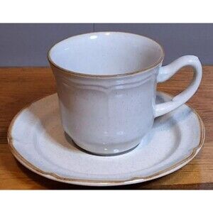 Baroque Hearthside Stoneware 5 Coffee Tea Cups and 2 Saucers  Autumn Fair Japan